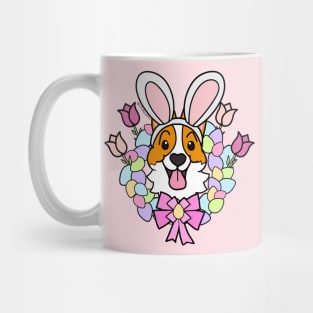 Easter Corgi Wreath Mug